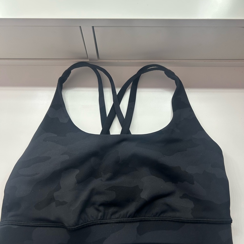 Lululemon Energy Sports Bra Black Camo